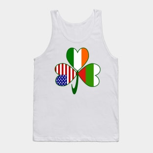 Bulgaria Ireland USA Shamrock Flags Tank Top